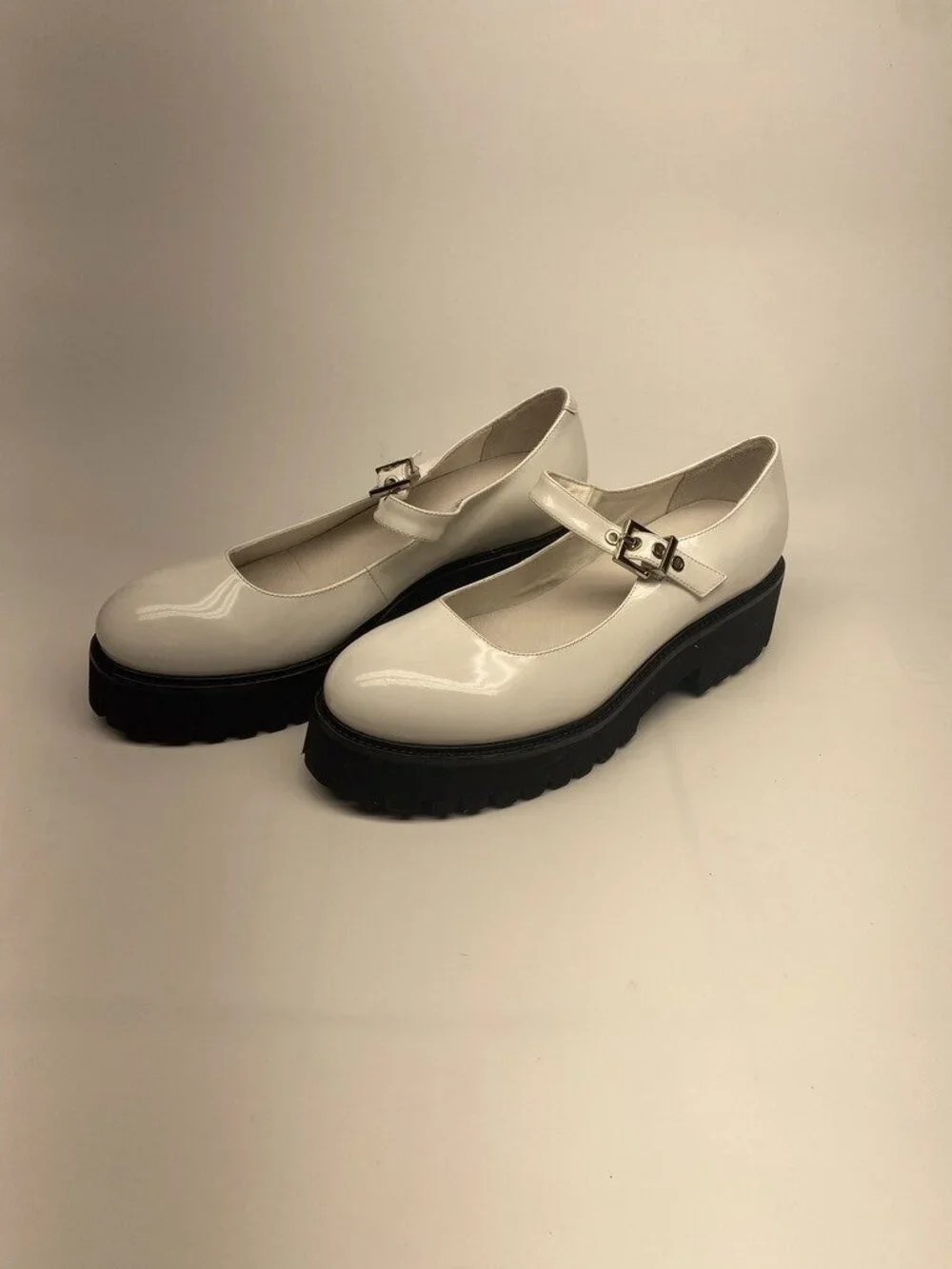 Jeffrey Campbell Womens Mary Jane White Platform Pump Shoe Sz 10